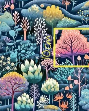 Pastel Forest Jersey Fabric £16.50pm 2 Pastel Forest Jersey Fabric £16.50pm