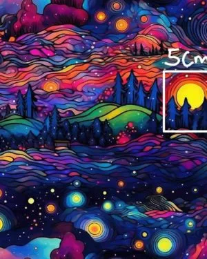 Starry Night Galaxy French Terry Fabric£18pm 2 Starry Night Galaxy French Terry Fabric£18pm