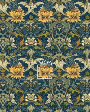 PREDORDER due Nov Blue William Morris Squish Fabric £17 pm