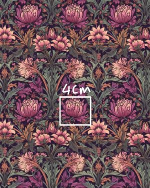 PREDORDER due Nov Purple William Morris Squish Fabric £17 pm