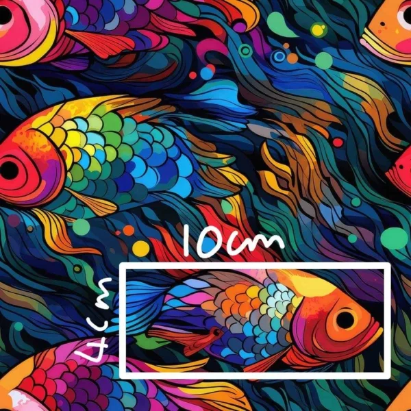 digitally printed on Stretch Cotton Jersey Fabric