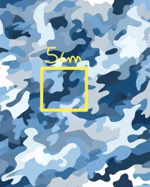 PREDORDER due Nov Blue Camo Squish Fabric £17 pm