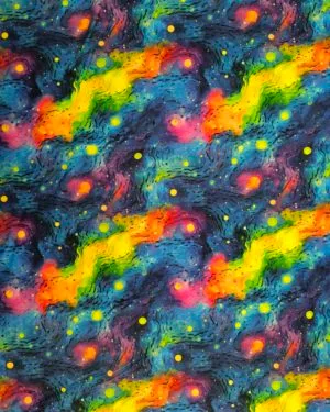 Rainbow Galaxy Squish Fabric £17 pm