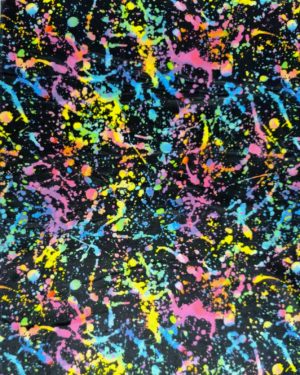 Rainbow Splatter Squish Fabric £17 pm