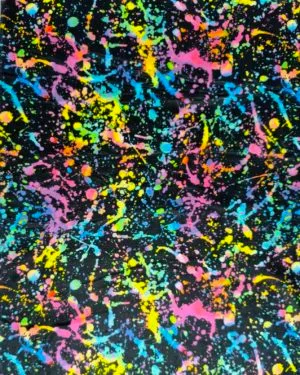 Rainbow Splatter Squish Fabric £17 pm