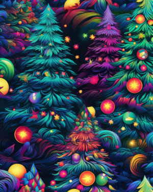 PREORDER Christmas Tree French Terry Fabric Due September 2024 £18pm