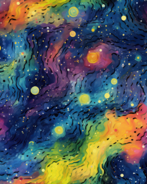 PREDORDER due Nov Rainbow Galaxy Squish Fabric £17 pm