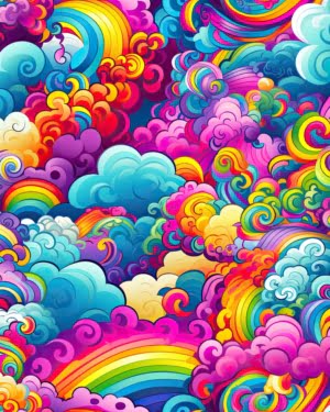 PREDORDER due Nov Fairytale Rainbow Squish Fabric £17 pm