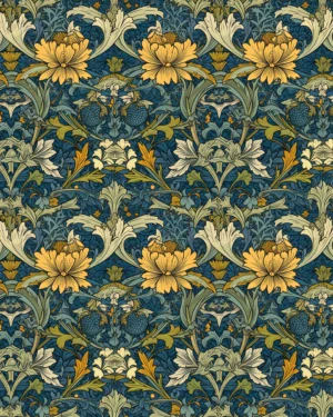 PREDORDER due Nov Blue William Morris Squish Fabric £17 pm