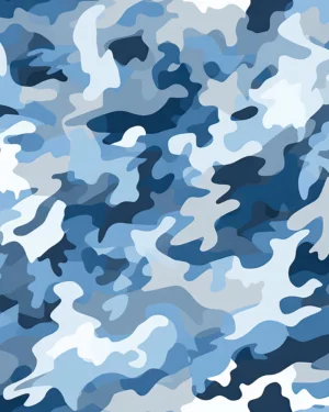 PREORDER due September Blue Camo Jersey Fabric £16.50pm