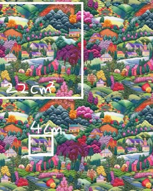 PREORDER Embroidered Countryside French Terry Fabric Due October 2024 £18pm