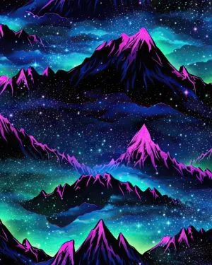 Vibrant Mountains Jersey Fabric £16.50pm Vibrant Mountains Jersey Fabric £16.50pm