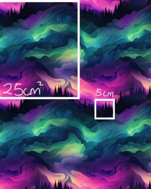 Aurora Borealis Cloud Landscape Jersey Fabric £16.50pm