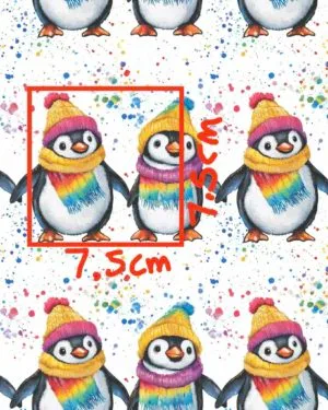 Penguins Holding Hands French Terry Fabric £18pm 3 Penguins Holding Hands French Terry Fabric £18pm