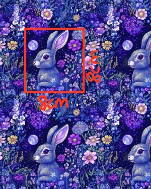 Moonlight Bunny Jersey Fabric £16.50pm