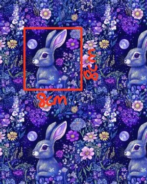 Moonlight Bunny Jersey Fabric £16.50pm