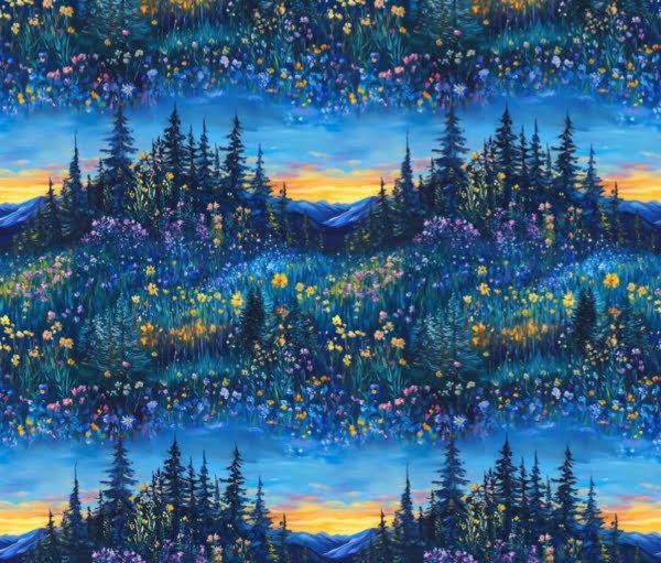 PREORDER due November Blue Meadow Jersey Fabric £16.50pm 8