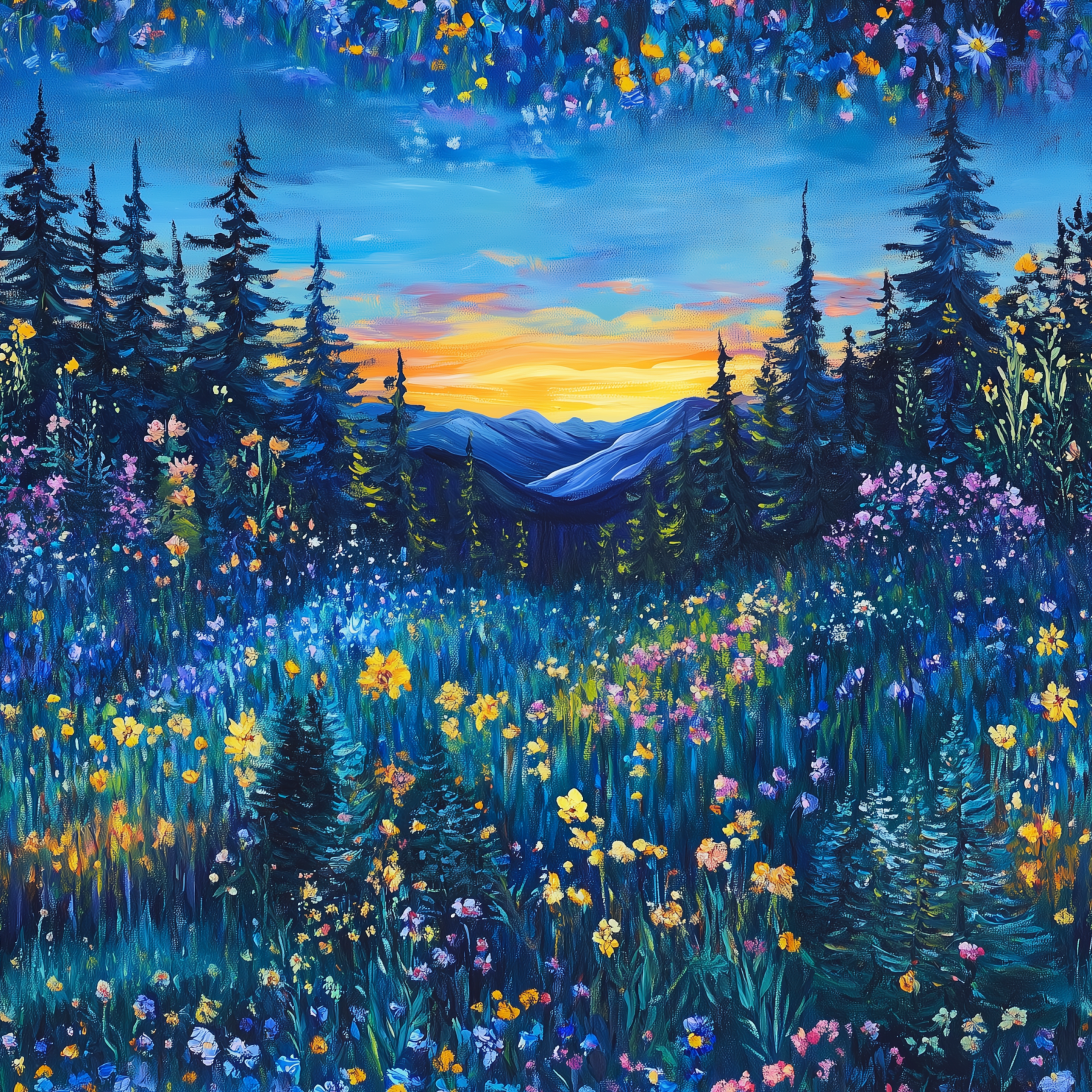 Blue Meadow Jersey Fabric £16.50pm 4 Blue Meadow Jersey Fabric £16.50pm