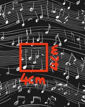 PREORDER Due December Music Notes French Terry Fabric £18pm