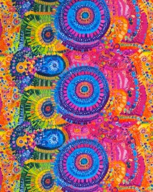 Rainbow Mandala Jersey Fabric £16.50pm