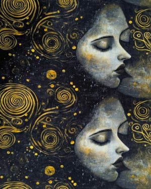 Klimt The Kiss French Terry Fabric £18pm