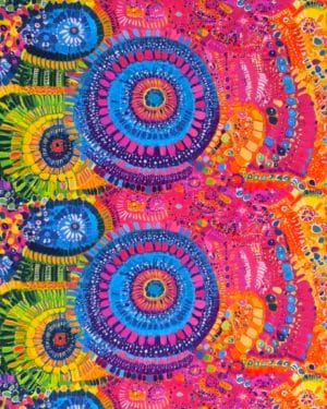 Rainbow Mandala Jersey Fabric £16.50pm