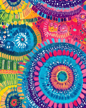 PREORDER due December Rainbow Mandala Jersey Fabric £16.50pm