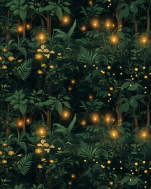 PREORDER Due December Green Firefly Forest French Terry Fabric £18pm