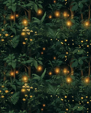 PREORDER Due December Green Firefly Forest French Terry Fabric £18pm