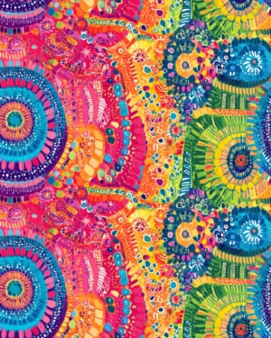 PREORDER Due December Rainbow Mandala French Terry Fabric £18pm