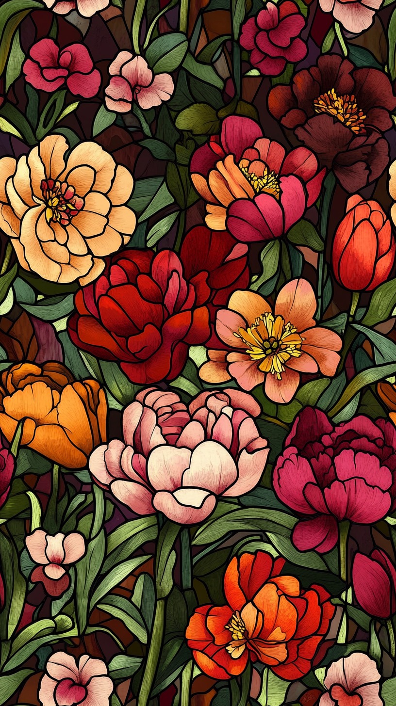 Red, orange pink and yellow peonies and roses on a deep green elegant background. Beautiful, high quality, stretch fabric for sewing your own clothes.