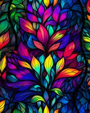 Rainbow Petals Jersey Fabric £16.50pm