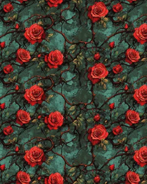 PREORDER Due January 2025 Teal Rose French Terry Fabric £18pm