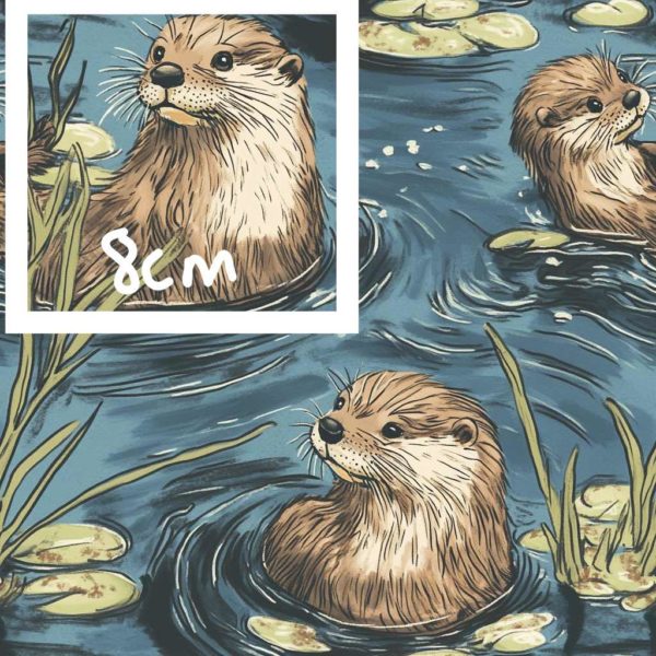 PREORDER due March 2025 Otterly Adorable Jersey Fabric £16.50pm 6