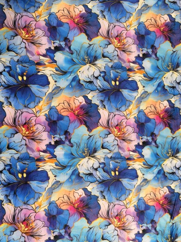 Floral Watercolour Squish Fabric £17pm 4