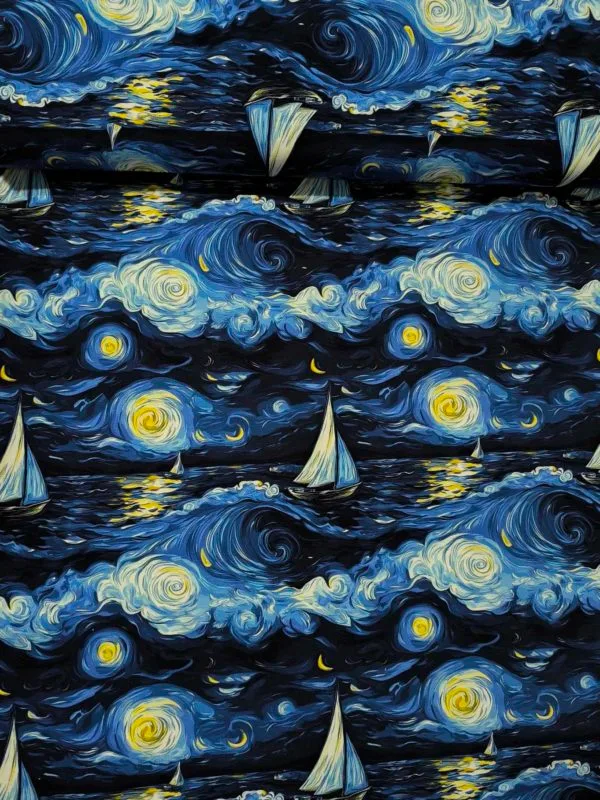 Starry Sails Jersey Fabric £16.50pm - Image 2