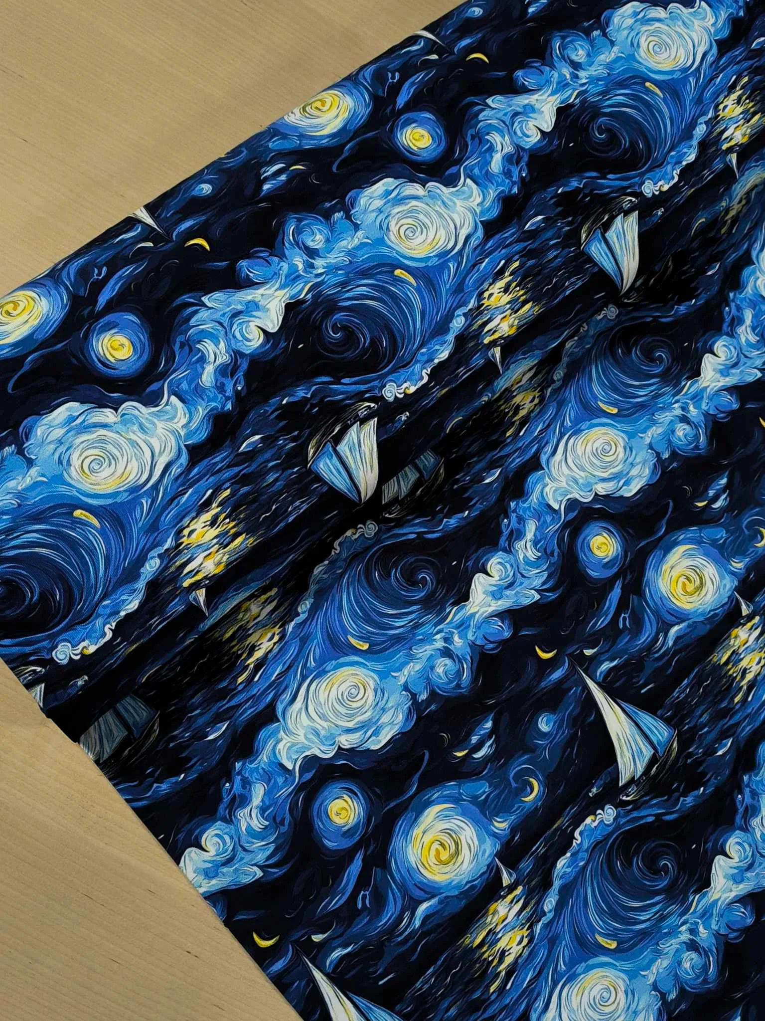 Skull Nebular French Terry Fabric £18pm 3