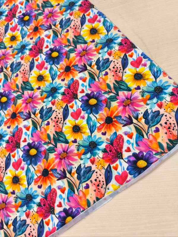 Flower Power Jersey Fabric £16.50pm