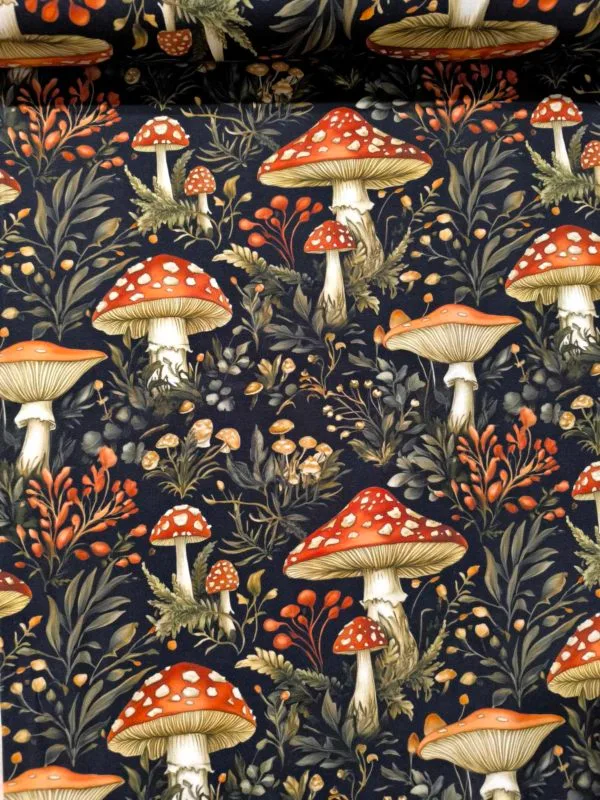 Cottagecore Mushroom Jersey Fabric £16.50pm - Image 2