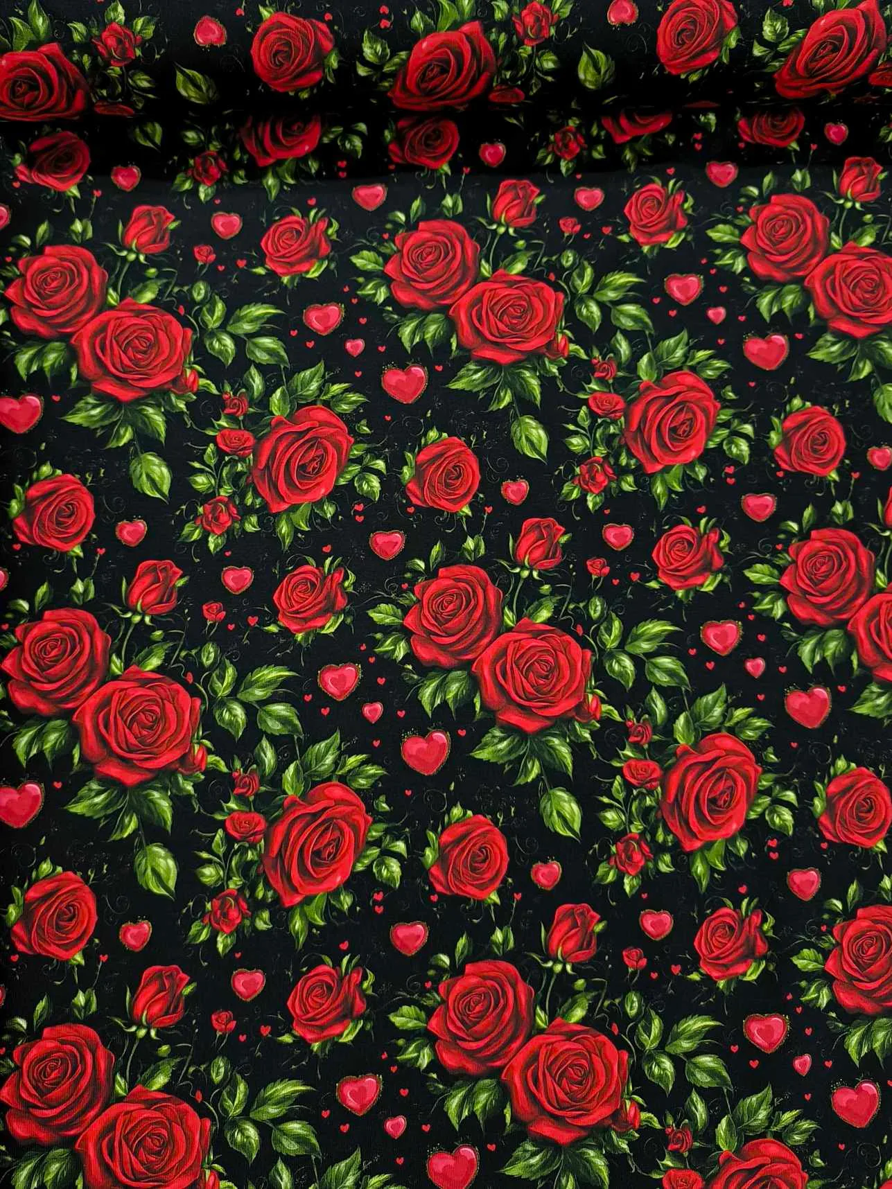 Roses Are Red Jersey Fabric £16.50pm - Image 2