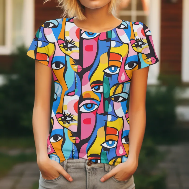 Pop Art Faces French Terry Fabric £18pm 5 Pop Art Faces French Terry Fabric £18pm - Image 2