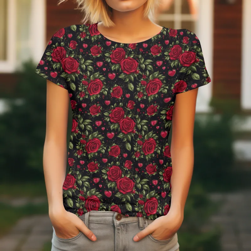 Roses Are Red Jersey Fabric £16.50pm - Image 4