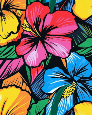 PREORDER due March 2025 Aloha Flower Jersey Fabric £16.50pm