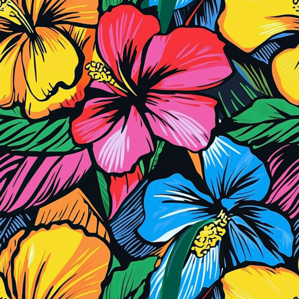 PREORDER due March 2025 Aloha Flower Jersey Fabric £16.50pm 4