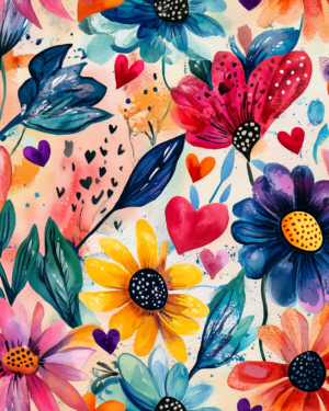 PREORDER due March 2025 Flower Power Jersey Fabric £16.50pm