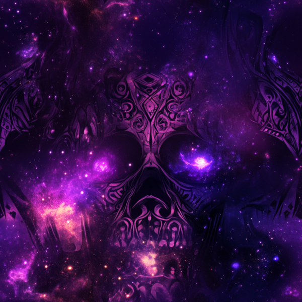 PREORDER Due March 2025 Skull Nebular French Terry Fabric £18pm 4