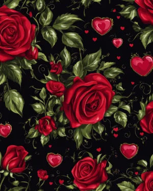 PREORDER due March 2025 Roses Are Red Jersey Fabric £16.50pm
