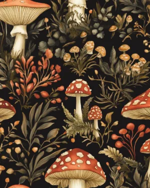 PREORDER due March 2025 Cottagecore Mushroom Jersey Fabric £16.50pm