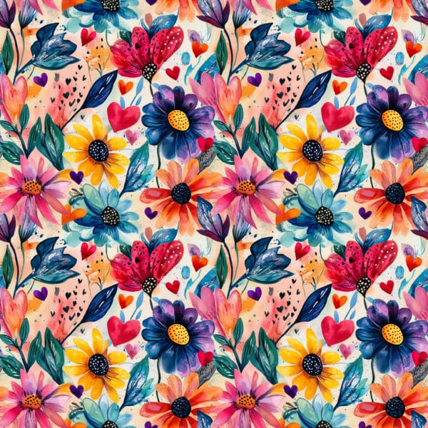 PREORDER due March 2025 Flower Power Jersey Fabric £16.50pm 7