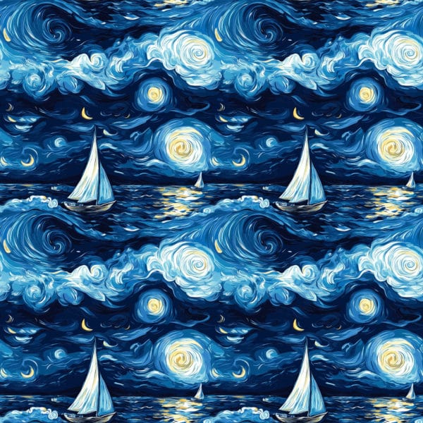 PREORDER due March 2025 Starry Sails Jersey Fabric £16.50pm 6